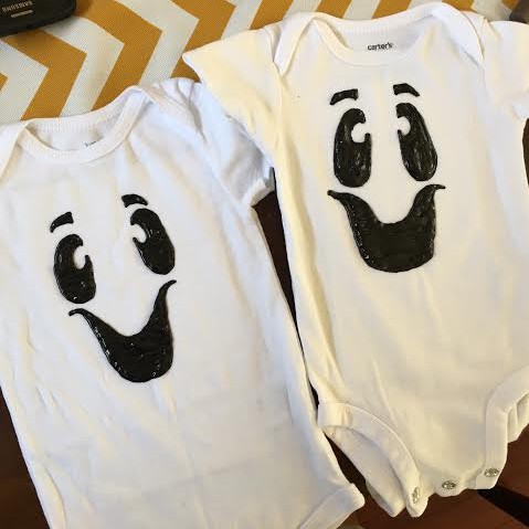 Ghost onesies for the boys