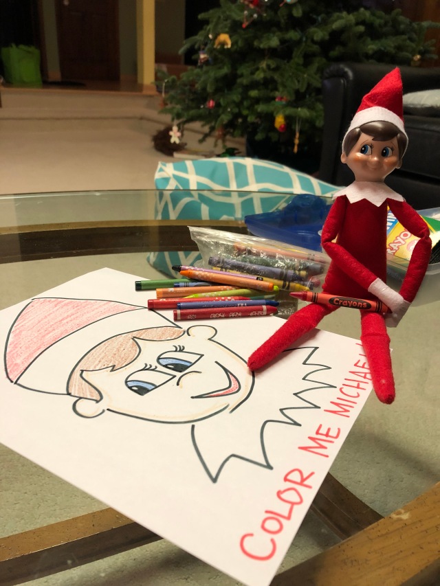 Elf on the Shelf coloring